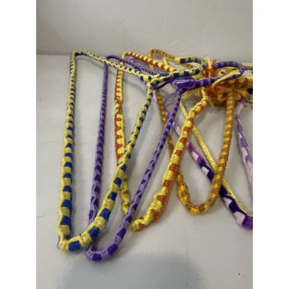 Vintage Lot of 6 Vintage Retro Crochet Yarn Coat Hangers